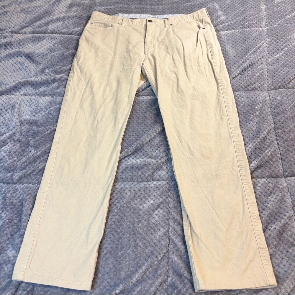 Peter Millar Mens 36 Tan Five Pocket‎ Twill Pants Straight Leg Khaki Beige